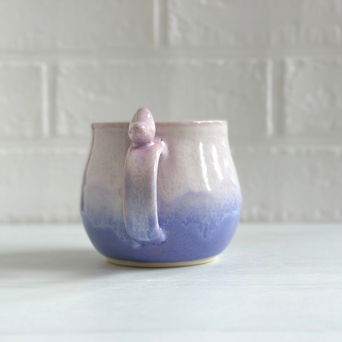 Zen Bird Mug, Sakura Pink and Lavender Purple #22