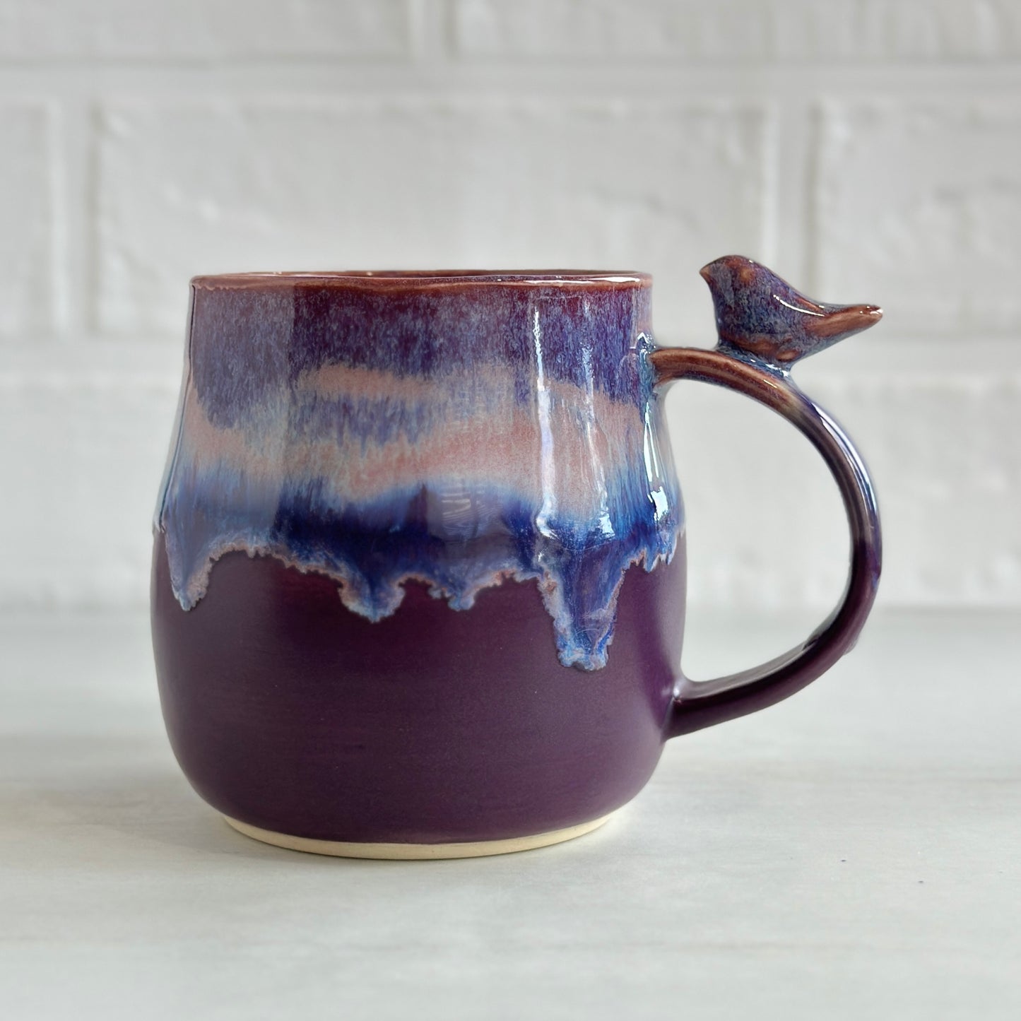 No.9 Zen Bird Mug, Northwest Purple Berries, 14oz