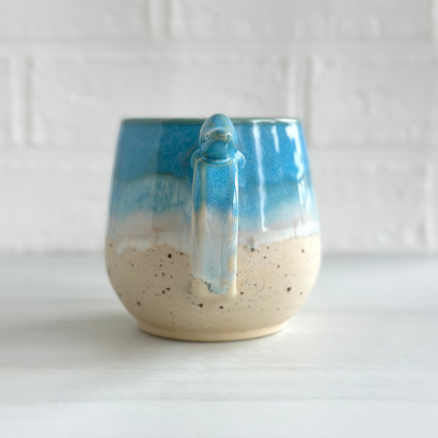 Zen Bird Mug,  Sand & Sea in Summer Beach, 16oz #14