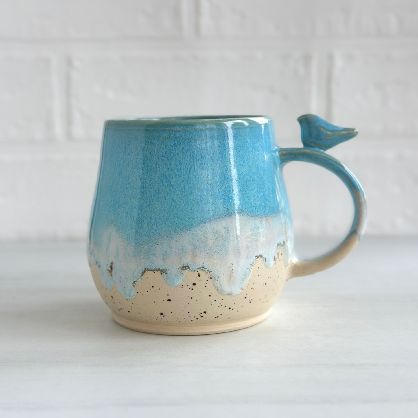 Zen Bird Mug,  Sand & Sea in Summer Beach, 16oz #15
