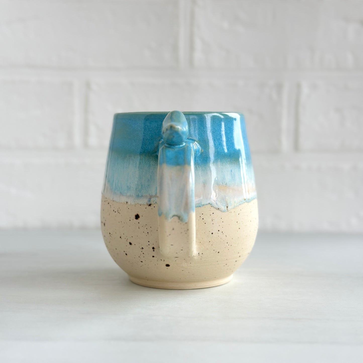 Zen Bird Mug,  Sand & Sea in Summer Beach, 16oz #16