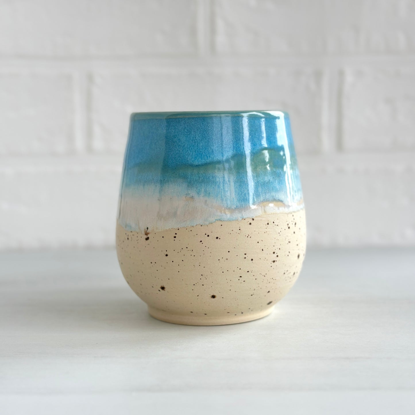 Zen Bird Mug,  Sand & Sea in Summer Beach, 16oz #16