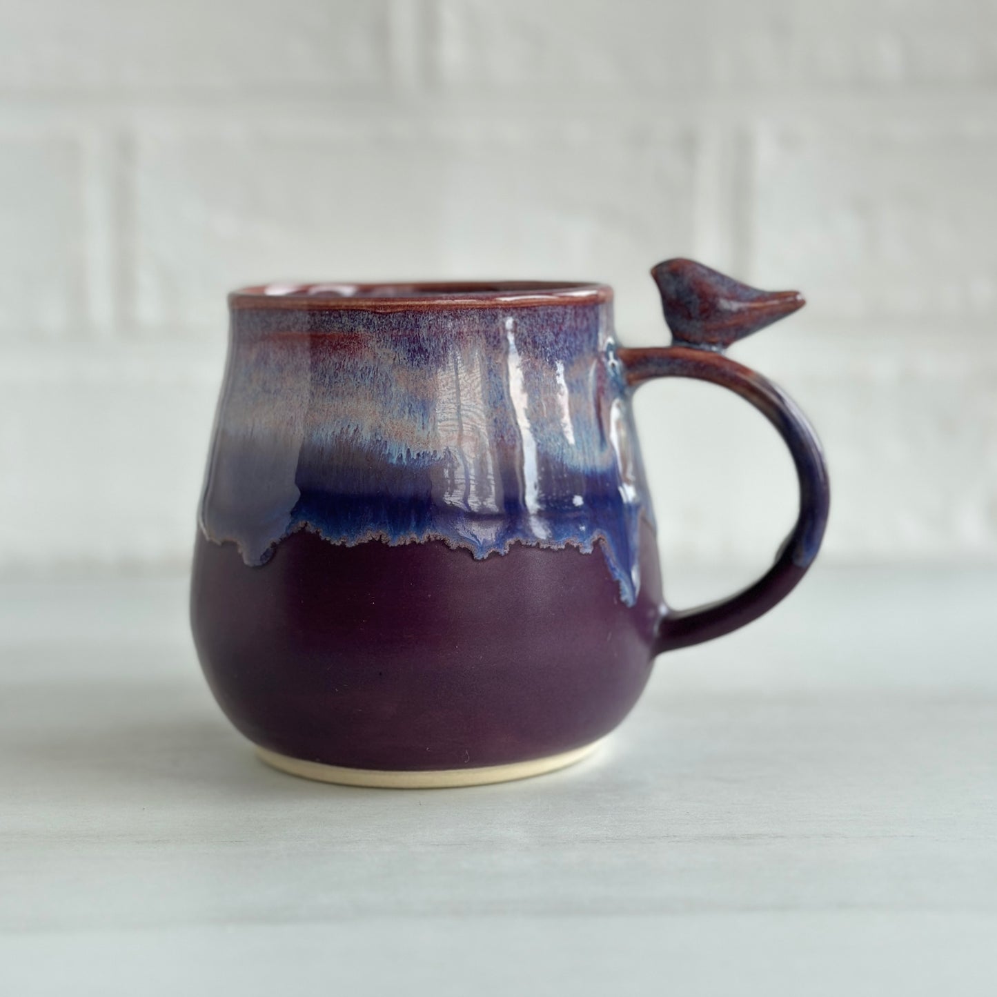 Zen Bird Mug, Northwest Purple Berries, 15oz