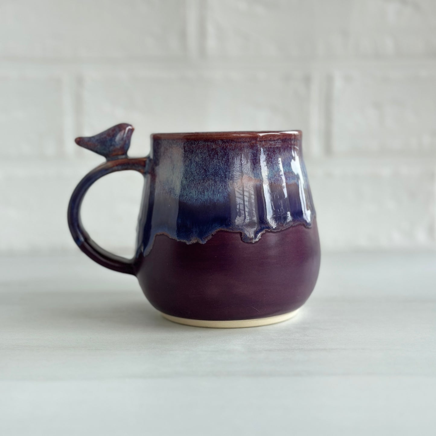 Zen Bird Mug, Northwest Purple Berries, 15oz