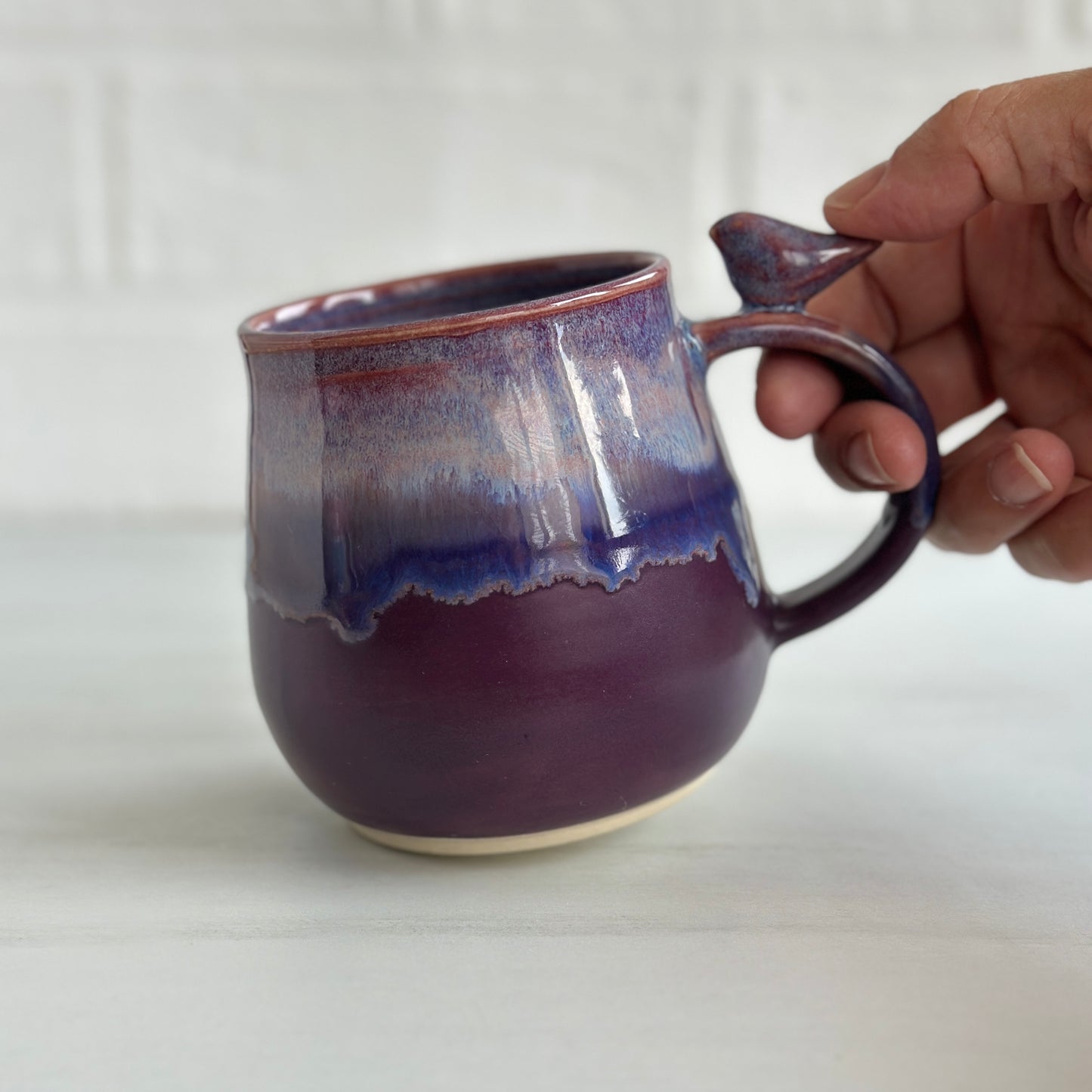 Zen Bird Mug, Northwest Purple Berries, 15oz