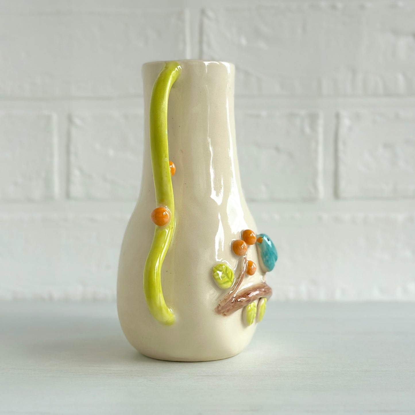 Blue Bird Bud Vase