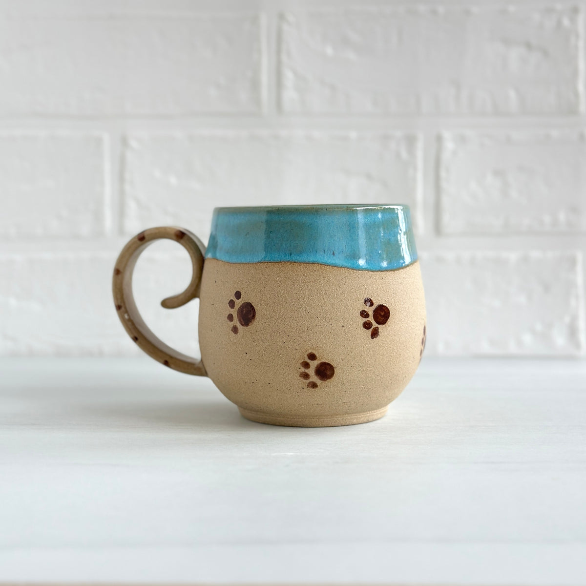 Sleepy Cat Mug, Stripe Kitty, Light Blue #5