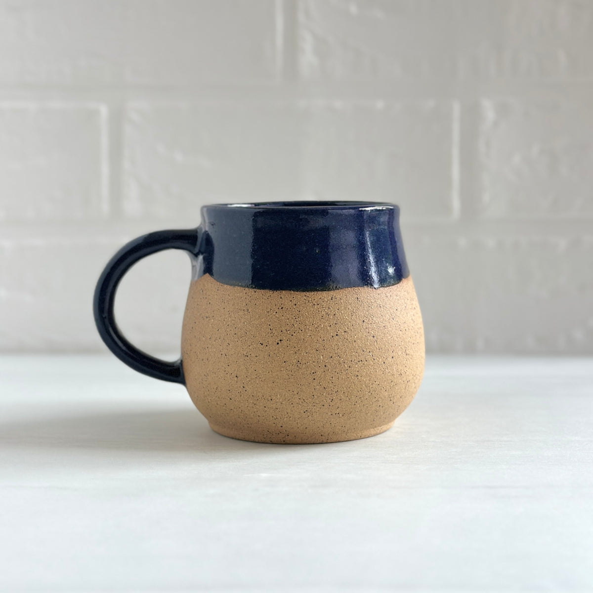 Speckled Clay Black Kitty Mug, Royal Blue #11