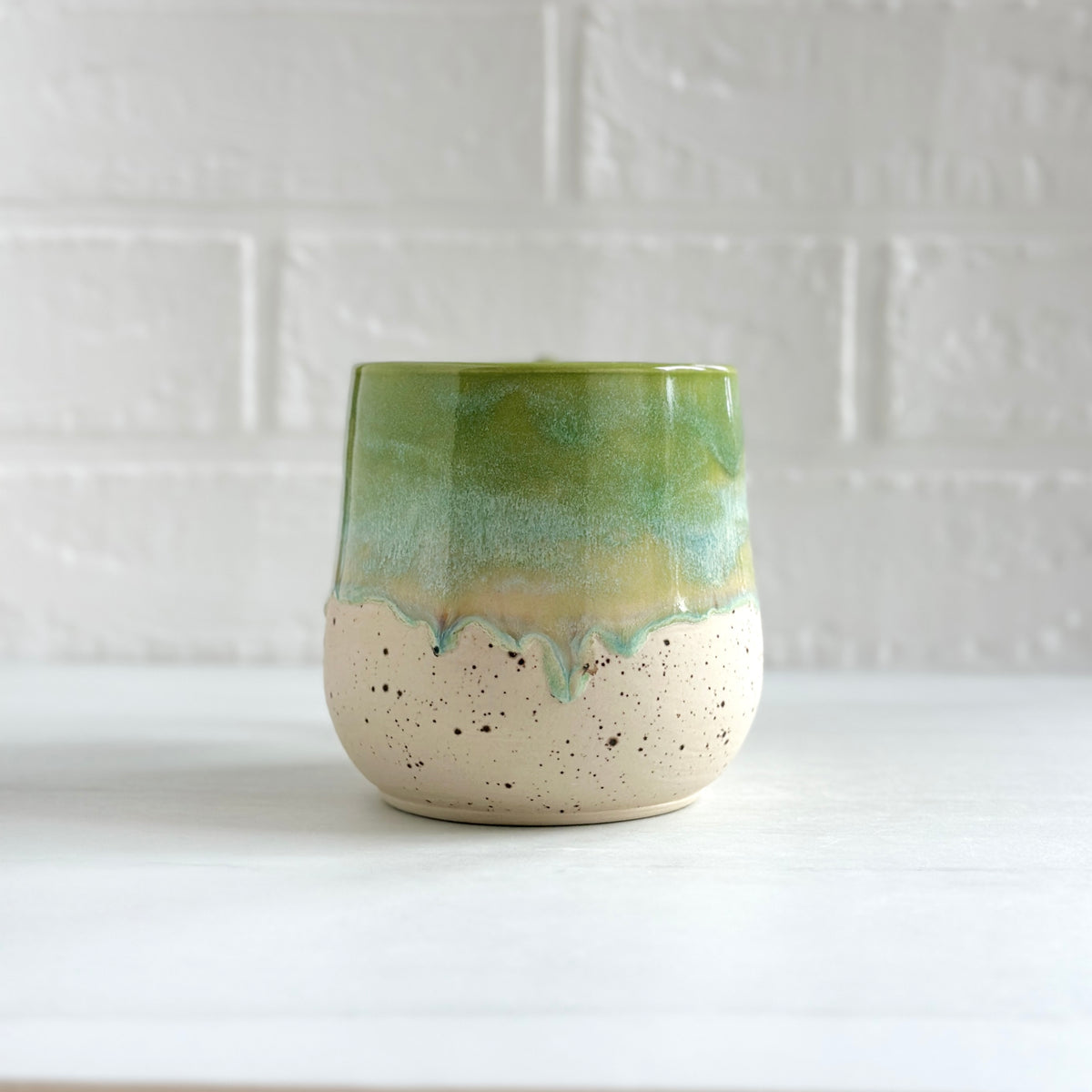 Zen Bird Mug,  Sand & Sea in Sea Green, 16oz  #13
