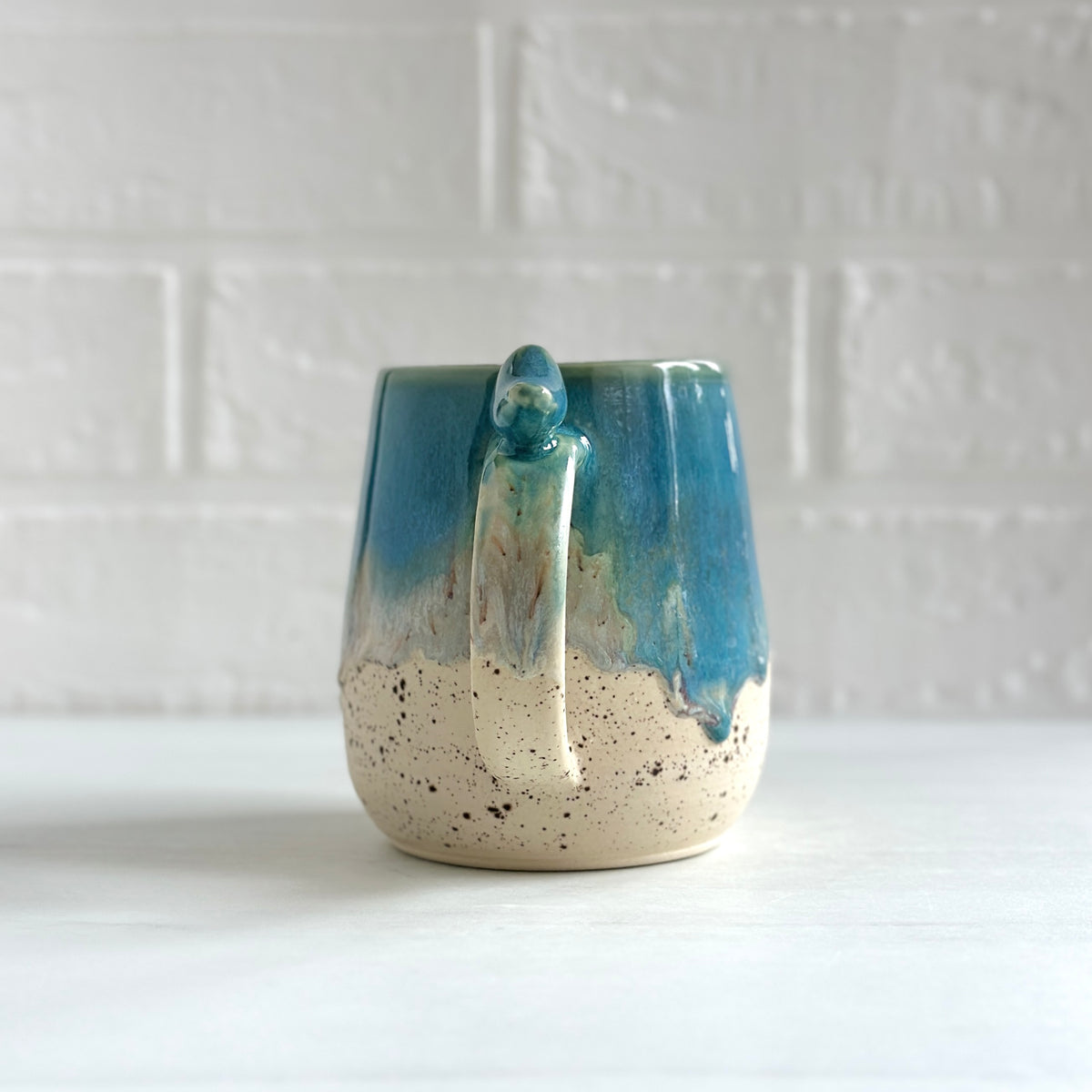 Zen Bird Mug,  Sand & Sea in Ocean Blue  #14