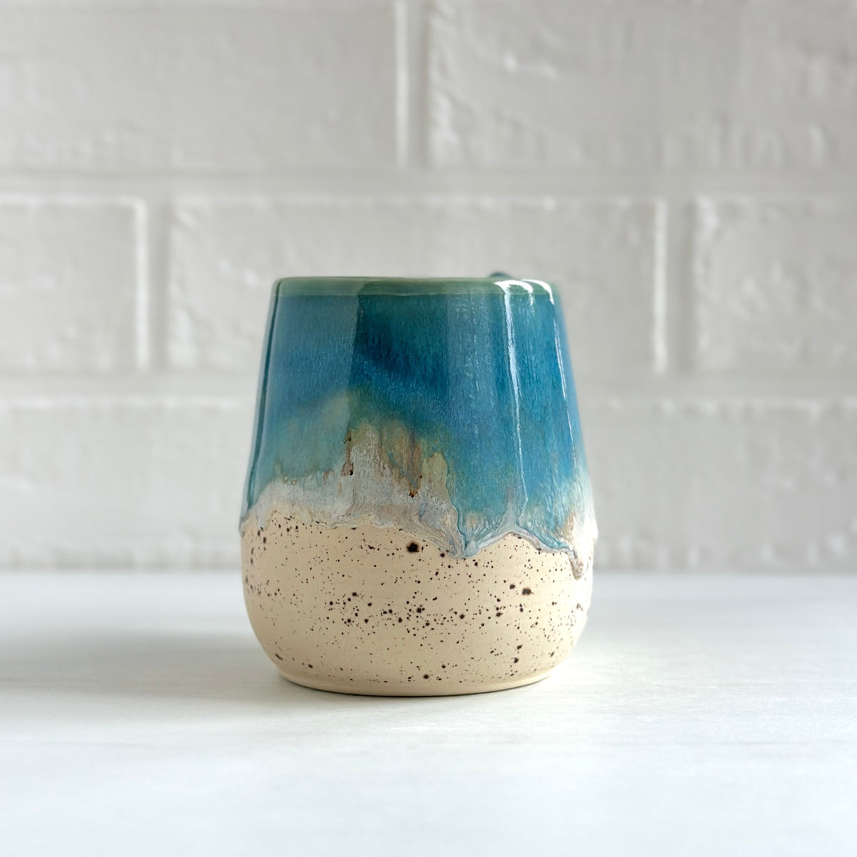 Zen Bird Mug,  Sand & Sea in Ocean Blue  #14