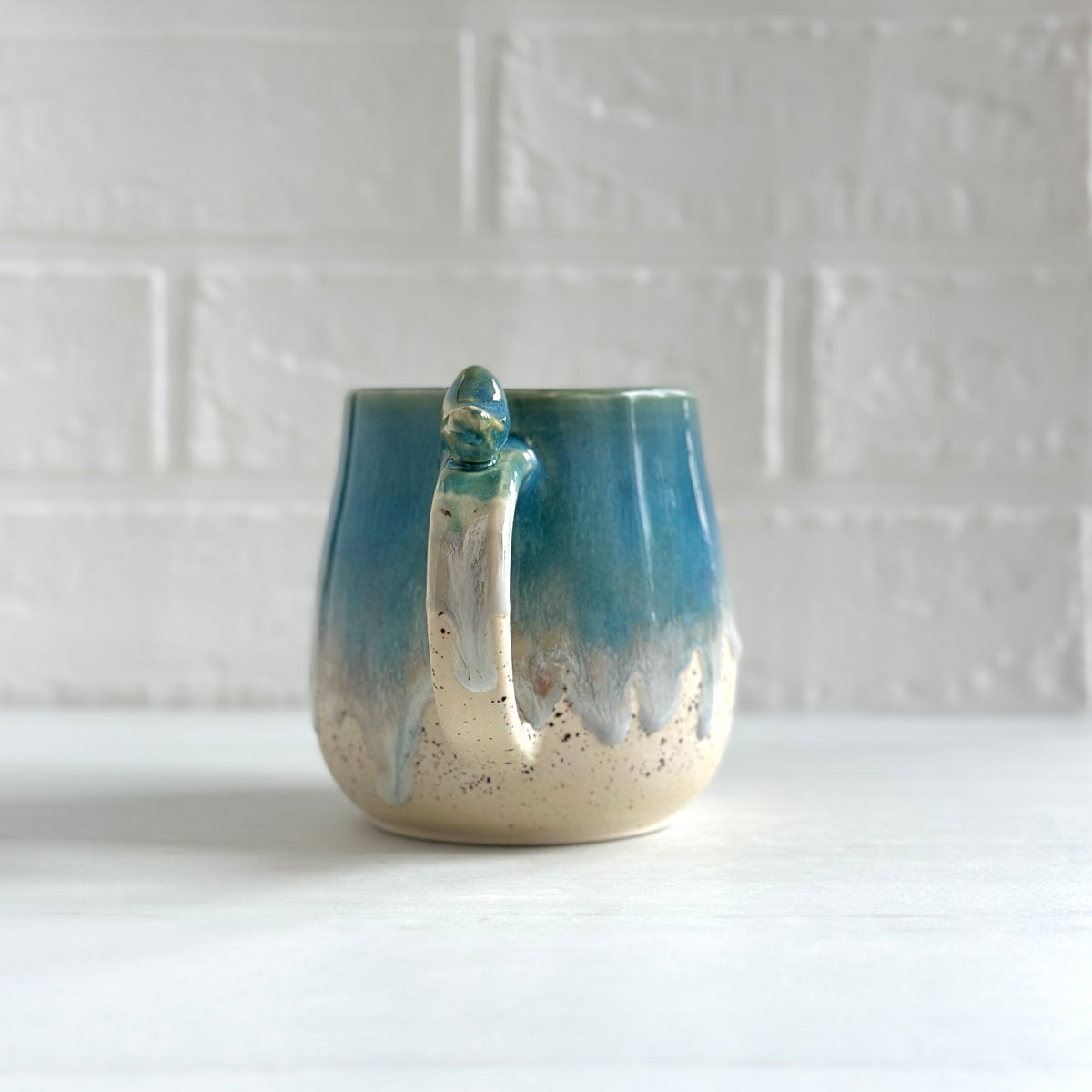 Zen Bird Mug,  Sand & Sea in Ocean Blue  #15