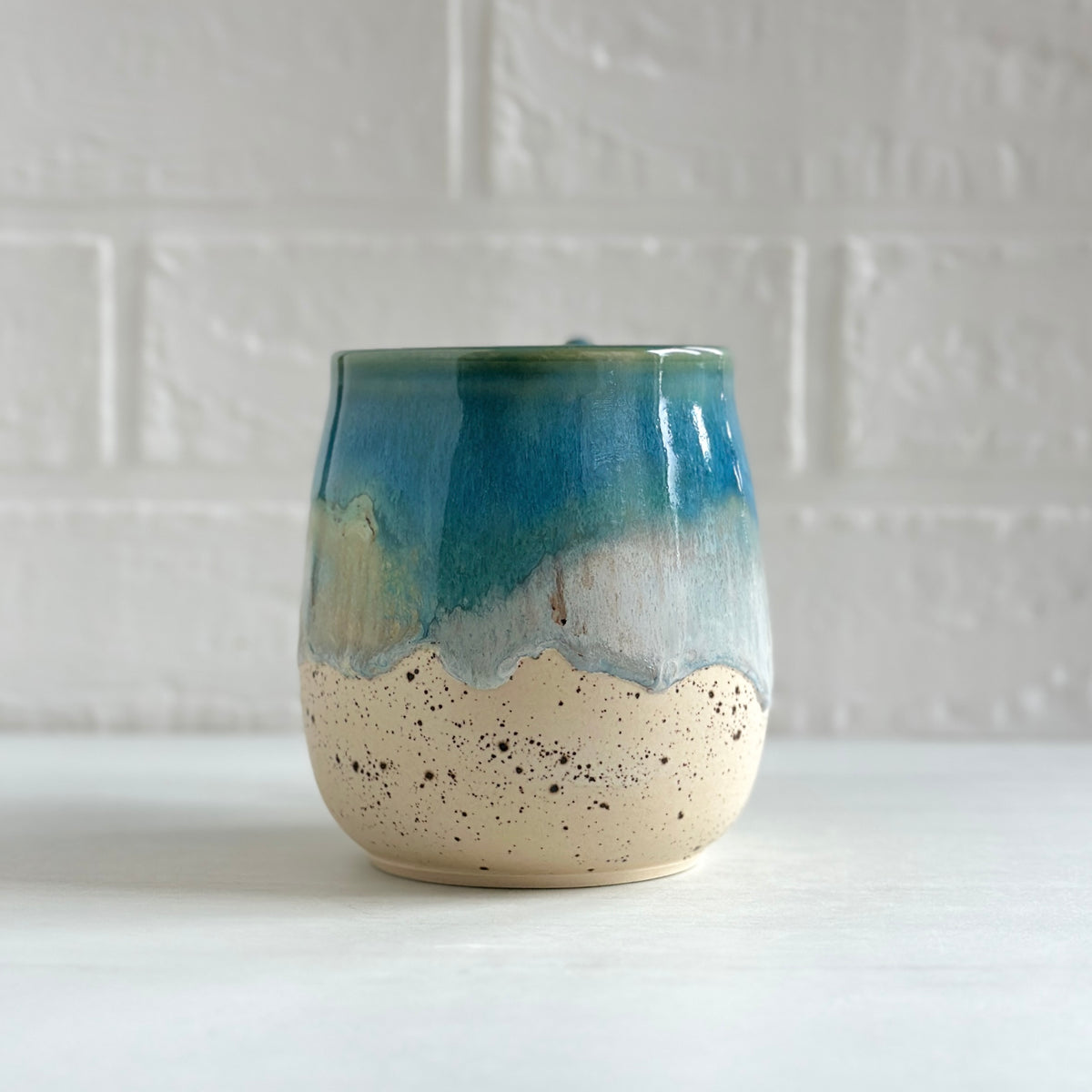 Zen Bird Mug,  Sand & Sea in Ocean Blue  #16