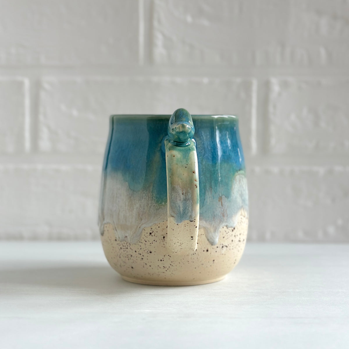 Zen Bird Mug,  Sand & Sea in Ocean Blue  #16