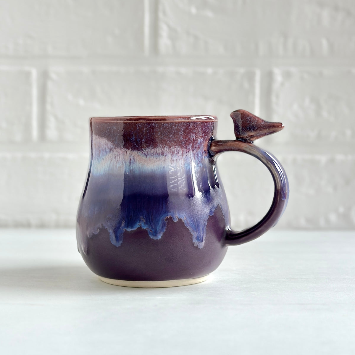 Zen Bird Mug, Northwest Purple Berries  #21