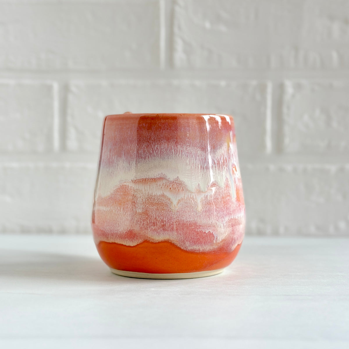 Zen Bird Mug, Tropical Sunset Orange  #23