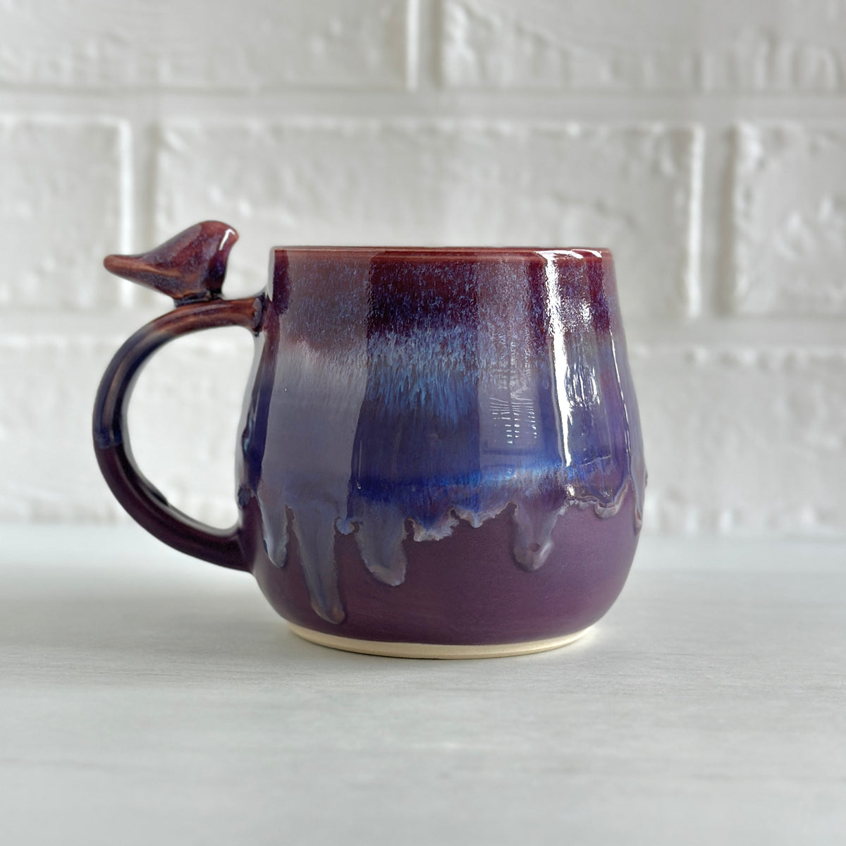 Zen Bird Mug, Northwest Purple Berries  #26
