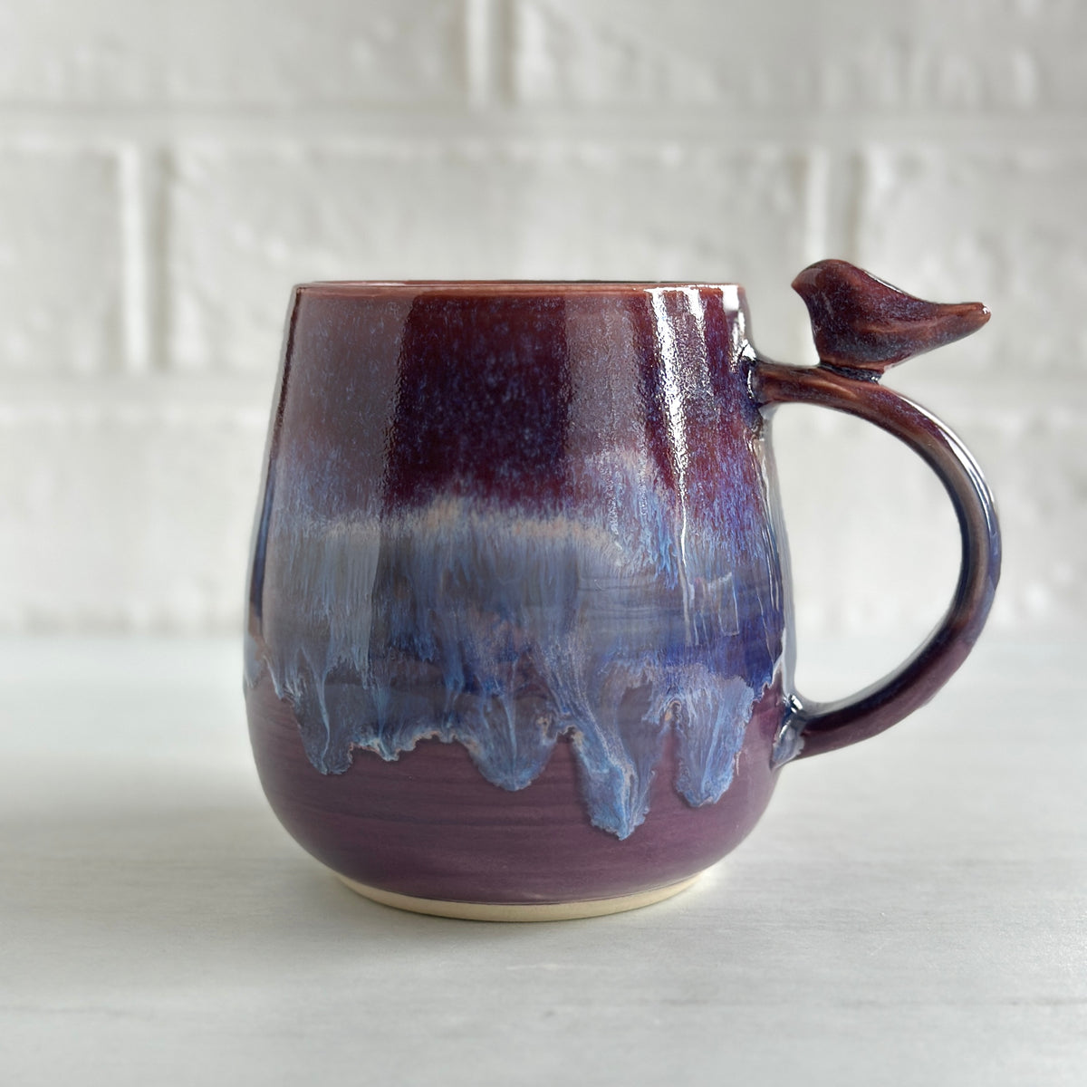 Zen Bird Mug, Northwest Purple Berries  #27